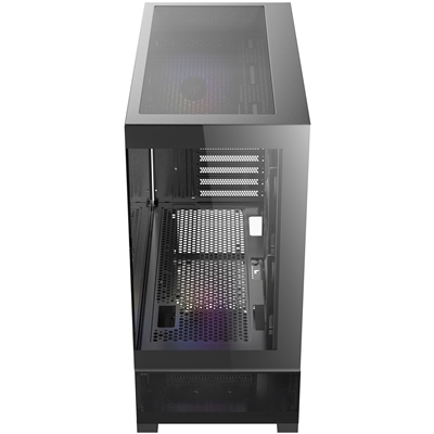 Antec CX500M Micro Tower Gaming Case, 1 x USB Type-C / 1 x USB 3.0, Tempered Glass Front and Side Window Panel, Vertical Airflow Mesh Front, 3 x Pre-Installed RGB LED Fans, Micro-ATX, ITX Compatible image 3