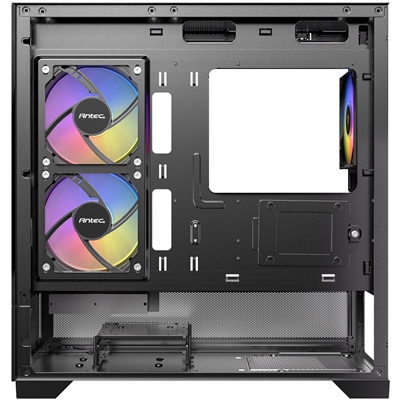 Antec CX500M Micro Tower Gaming Case, 1 x USB Type-C / 1 x USB 3.0, Tempered Glass Front and Side Window Panel, Vertical Airflow Mesh Front, 3 x Pre-Installed RGB LED Fans, Micro-ATX, ITX Compatible image 5