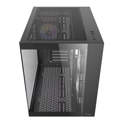 Antec CX800 Mid Tower Gaming Case, 1 x USB 3.0 / 2 x USB 2.0, Tempered Glass Front and Side Window Panel, Dual-Chamber design, 3 x Pre-Installed ARGB LED Fans , ATX, Micro ATX, Mini-ITX Compatible image 4