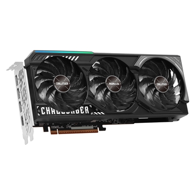 ASRock AMD Radeon RX 9070 Challenger OC 16GB GDDR6 Graphics Card, 3584 Streams, 2520 MHz Boost Clock, Triple Fan, RGB, 3x DisplayPorts / 1x HDMI Port image 4