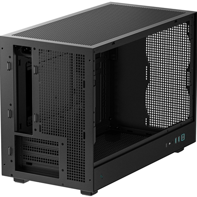 DeepCool CH260 Micro-ATX Case, High-Airflow Compact PC Case with Tempered Glass Panel, USB-C Port, Supports 360mm Radiator, ATX PSU, Black image 2