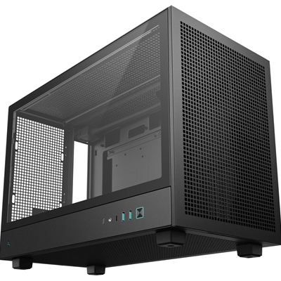 DeepCool CH260 Micro-ATX Case, High-Airflow Compact PC Case with Tempered Glass Panel, USB-C Port, Supports 360mm Radiator, ATX PSU, Black image 3