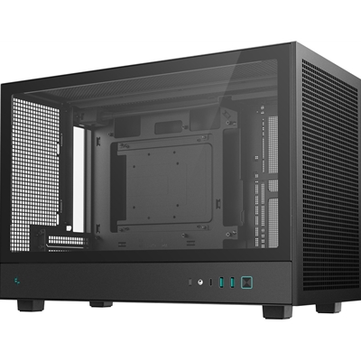 DeepCool CH260 Micro-ATX Case, High-Airflow Compact PC Case with Tempered Glass Panel, USB-C Port, Supports 360mm Radiator, ATX PSU, Black image 4