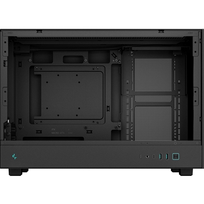 DeepCool CH260 Micro-ATX Case, High-Airflow Compact PC Case with Tempered Glass Panel, USB-C Port, Supports 360mm Radiator, ATX PSU, Black image 5