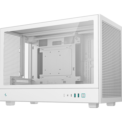 DeepCool CH260 White Micro-ATX Case, High-Airflow Compact PC Case with Tempered Glass Panel, USB-C Port, Supports 360mm Radiator, ATX PSU, Black image 4