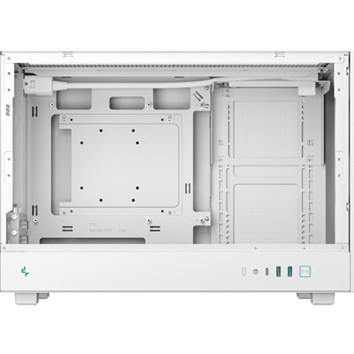 DeepCool CH260 White Micro-ATX Case, High-Airflow Compact PC Case with Tempered Glass Panel, USB-C Port, Supports 360mm Radiator, ATX PSU, Black image 5