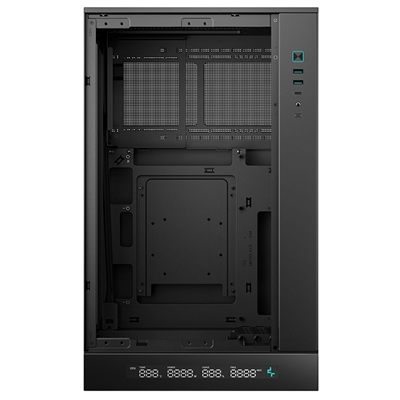DeepCool CH270 Digital Micro-ATX Case, Mini-Tower PC Case with Tempered Glass Side Panel, USB-C Port, High Airflow Support for 360mm Radiator, ATX PSU, Black image 5