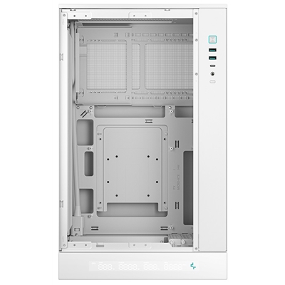 DeepCool CH270 Digital Micro-ATX Case, Mini-Tower PC Case with Tempered Glass Side Panel, USB-C Port, High Airflow Support for 360mm Radiator, ATX PSU, White image 5