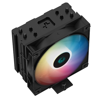 DeepCool AG400 Black ARGB V2 CPU Air Cooler, 120mm PWM Fan, 4 Direct Touch Heat Pipes, Addressable RGB, LGA1851/1700/1200, AM5/AM4 Compatible, High-Performance Single Tower Cooler image 3