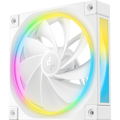 DeepCool FL12 120mm PWM 3 Pack Reverse White Fan - High Performance, Low Noise, Fluid Dynamic Bearing, 36 ARGB LEDs, 500-2150 RPM, 55 CFM Airflow, 4-Pin PWM Control image 2