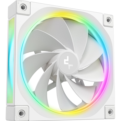 DeepCool FL12 120mm PWM 3 Pack Reverse White Fan - High Performance, Low Noise, Fluid Dynamic Bearing, 36 ARGB LEDs, 500-2150 RPM, 55 CFM Airflow, 4-Pin PWM Control image 3