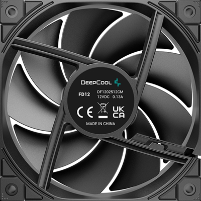 DeepCool FD12 120mm Case Fan 3-Pack, PWM Control, High Airflow, Low Noise, Hydro Bearing, Black, Anti-Vibration Pads, 4-Pin Connector image 3