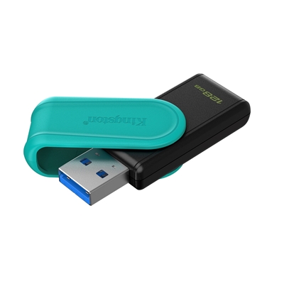 Kingston DataTraveler Exodia S DTXS/128GB USB Flash Drive, 128GB, USB 3.2, Black/Green, Swivel Cap Design image 2