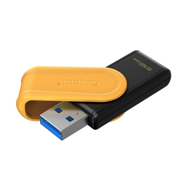 Kingston DataTraveler Exodia S DTXS/512GB USB Flash Drive, 512GB, USB 3.2, Black/Yellow, Swivel Cap Design image 2