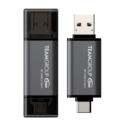 Team TX13128GC01 2 in 1 Dual OTG 128GB Flash Drive, X1 USB 3.2 Gen1, Type C & A, Plug and Play image 4