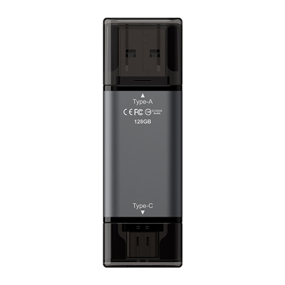 Team TX13128GC01 2 in 1 Dual OTG 128GB Flash Drive, X1 USB 3.2 Gen1, Type C & A, Plug and Play image 5