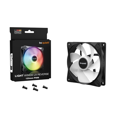 be quiet! Light Wings LX 120mm PWM Reverse, Black, ARGB Lighting, High Airflow, 60,000 Hours, 3 year warranty image 5