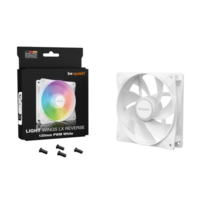 be quiet! Light Wings LX 120mm PWM Reverse, White, ARGB Lighting, High Airflow, 60,000 Hours, 3 year warranty image 5