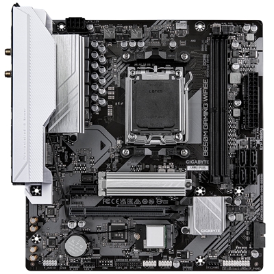Gigabyte B650M GAMING WIFI6E (rev. 1.2) AMD AM5 Socket Motherboard, 2x DDR5 DIMM Slots, 1x M.2 Sockets, 2.5GbE LAN, Wi-Fi 6E, 1x D-Sub / 1x HDMI Port image 2