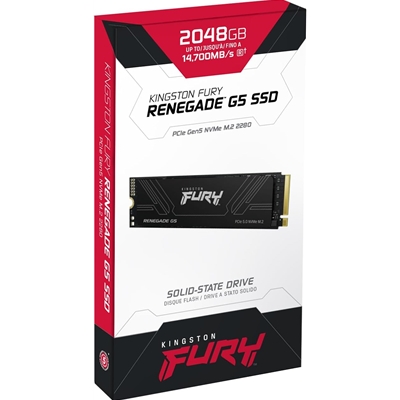 Kingston FURY Renegade (SFYR2S/2T0 ) 2TB NVMe SSD, M.2 Interface, PCIe 5.0 x4 NVMe, 2280, Up to 14,700MB/s read, 14,000MB/s write, Limited 5-year warranty with free technical support. image 3