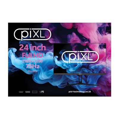 piXL PX24IDHFP 24 Inch 75Hz Full HD Widescreen IPS Monitor with 1920 x 1200 Resolution, 5ms Response Time, 75Hz Refresh Rate, HDMI, DisplayPort & VESA Mount image 4