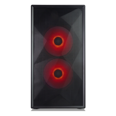 TecWare Forge M2 mATX PC Case, Compact High Airflow Mesh Front Panel, 3 x ARGB Fans Included, Hinged Tempered Glass Door, Supports 240mm Radiator, mATX/ITX, Black image 4