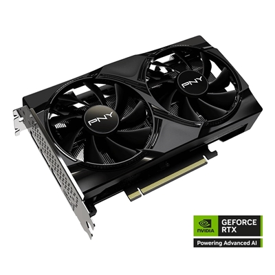 PNY NVIDIA GeForce RTX 5050 8GB GDDR6 Graphics Card, 2560 CUDA Cores, 2317 MHz Core Clock, Dual Fan, 3x DisplayPorts / 1x HDMI Port image 2