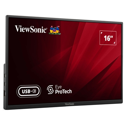Viewsonic VA1650 16 inch USB-C Lightweight Portable IPS Monitor, Full HD, 60Hz, HDMI (v1.4), VESA, Built in Foldable Stand image 5