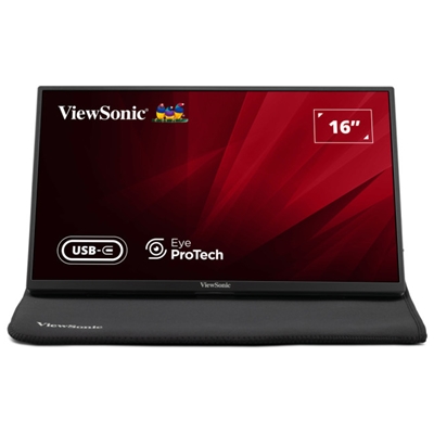 Viewsonic VA1650 16 inch USB-C Lightweight Portable IPS Monitor, Full HD, 60Hz, HDMI (v1.4), VESA, Built in Foldable Stand image 6