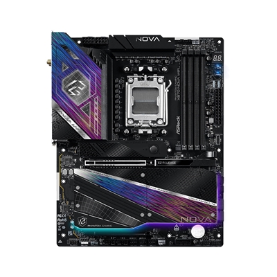 ASRock PHANTOM GAMING X870 Nova WiFi AMD Socket AM5 Motherboard, 4 x DDR5 Slots, 5x M.2 Socket, 5GbE LAN, Wi-Fi 7, 1x HDMI Port / 1x USB-C (USB4) image 3