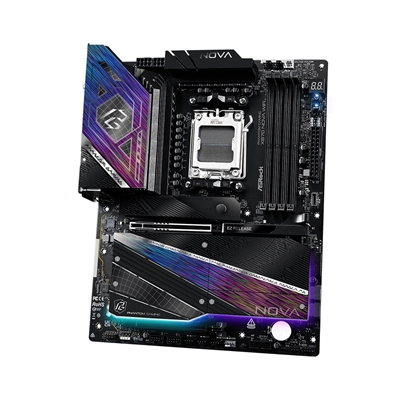 ASRock PHANTOM GAMING X870 Nova WiFi AMD Socket AM5 Motherboard, 4 x DDR5 Slots, 5x M.2 Socket, 5GbE LAN, Wi-Fi 7, 1x HDMI Port / 1x USB-C (USB4) image 5