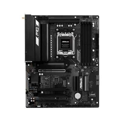 ASRock X870 Pro-A WiFi AMD AM5 Socket Motherboard, 4 x DDR5 Slots, 3x M.2 Socket, 2.5GbE LAN, Wi-Fi 7, 1x HDMI Port / 2x USB-C (USB4) image 2