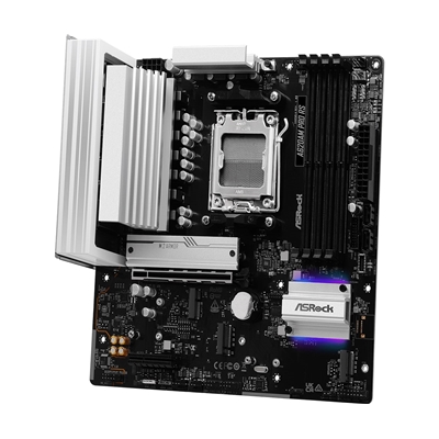 ASRock A620AM PRO RS AMD Socket AM5 Motherboard, 4x DDR5 Slots, 3x M.2 Socket, 2.5GbE LAN, 1x HDMI Port/ 1x DisplayPort image 4