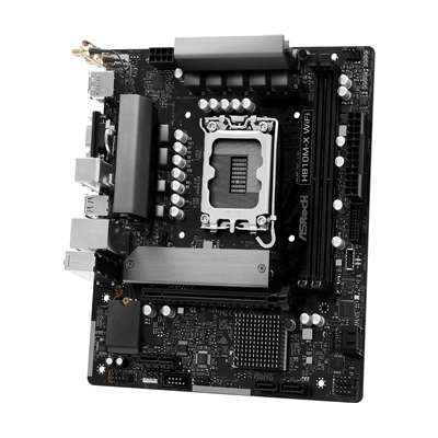 ASRock H810M-X WIFI Intel Socket 1851 Motherboard, 2x DDR5 DIMM Slots, 1x M.2 Socket, 2.5G LAN, Wi-Fi 5, 1x HDMI Port / 1x DisplayPort image 4