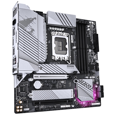 Gigabyte B760M AORUS ELITE WIFI6E GEN5 Intel 1700 Socket Motherboard, Micro-ATX, 4x DDR5 Slots, 2x M.2 Socket, 2.5GbE LAN, Wi-Fi 6E, 1x HDMI Port/ 1x DisplayPort image 3