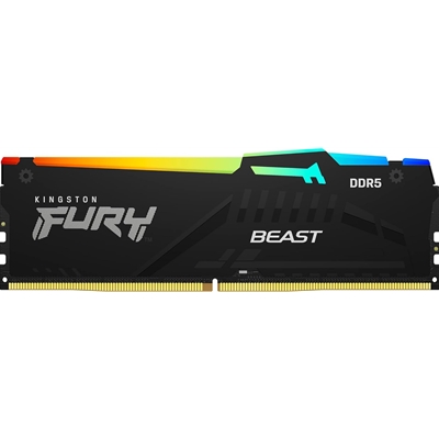 Kingston FURY Beast KF552C40BBAK2-32 32GB (2x 16GB) DIMM System Memory, 5200MHz, DDR5, CL40, Black, RGB, Intel XMP image 3