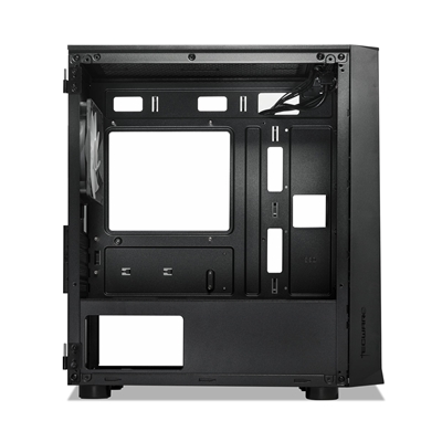 Tecware Forge M Omni Micro-ATX Case - Key-Lockable Tempered Glass, High-Airflow Mesh Front, 4 x 120mm Fans Pre-Installed, mATX/ITX Support, Black image 4