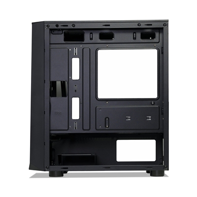 Tecware Forge M Omni Micro-ATX Case - Key-Lockable Tempered Glass, High-Airflow Mesh Front, 4 x 120mm Fans Pre-Installed, mATX/ITX Support, Black image 5