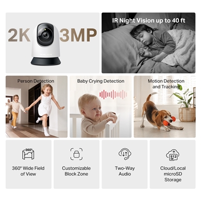 Mercusys MC210 Pan/Tilt Home Security Wi-Fi Camera image 2