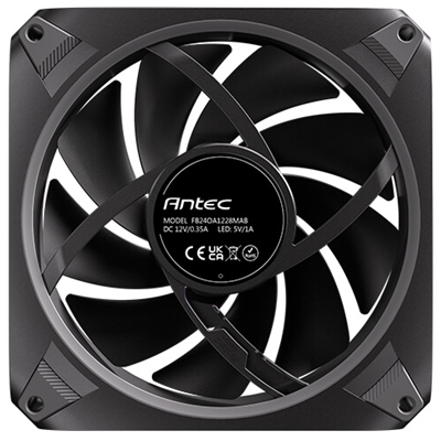 Antec Orbit 120 ARGB 120 mm PWM Fan Triple Pack  - 120 mm x 28 mm, Fluid Dynamic Bearing, 200-2000 RPM, 66.72 CFM, aRGB Lighting, Anti-Vibration Pads image 2