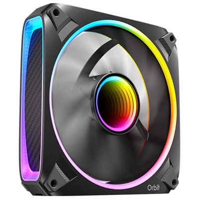 Antec Orbit 120 ARGB 120 mm PWM Fan Triple Pack  - 120 mm x 28 mm, Fluid Dynamic Bearing, 200-2000 RPM, 66.72 CFM, aRGB Lighting, Anti-Vibration Pads image 6