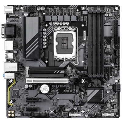 Gigabyte B760M DS3H GEN5 Intel Socket 1700 Motherboard, Micro ATX, 4x DDR5 Slots, 2x M.2 Sockets, 2.5GbE LAN, 1x D-Sub / 1x DisplayPort / 1x HDMI Port image 2
