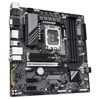 Gigabyte B760M DS3H GEN5 Intel Socket 1700 Motherboard, Micro ATX, 4x DDR5 Slots, 2x M.2 Sockets, 2.5GbE LAN, 1x D-Sub / 1x DisplayPort / 1x HDMI Port image 3