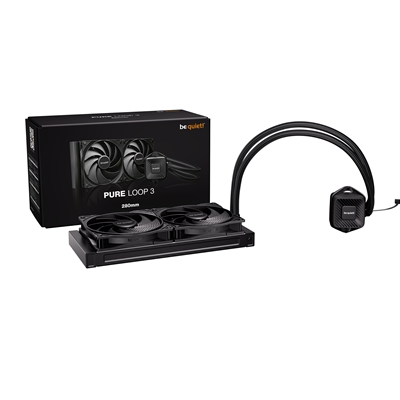 be quiet! Pure Loop 3 Liquid CPU Cooler, Universal Socket, 280mm Radiator, 2 x Pure Wings 3 140mm PWM High Speed, 3-year manufacurer's warranty. image 4