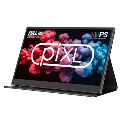 piXL PM156C 15.6 Inch 60Hz Full HD IPS Widescreen Portable Monitor with USB-C, Mini HDMI & Speakers with Foldable Case & Stand image 2