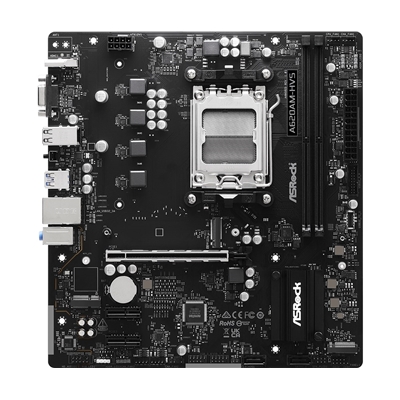 ASRock A620AM-HVS AMD AM5 Socket Motherboard, Micro-ATX, 2x DDR5 Slots, 2x M.2 Socket, GbE LAN, 1x D-Sub / 1x HDMI Port image 2