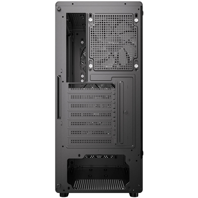Antec VX320 ARGB Mid-Tower Gaming Case, 1 x USB 3.0/ 1 x USB 2.0, Tempered Glass Side Window Panel, Ventilated Front Grille, 4 x Pre-Installed ARGB LED Fans, ATX, Micro-ATX,ITX Compatible image 2