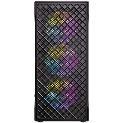Antec VX320 ARGB Mid-Tower Gaming Case, 1 x USB 3.0/ 1 x USB 2.0, Tempered Glass Side Window Panel, Ventilated Front Grille, 4 x Pre-Installed ARGB LED Fans, ATX, Micro-ATX,ITX Compatible image 3