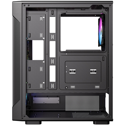 Antec VX320 ARGB Mid-Tower Gaming Case, 1 x USB 3.0/ 1 x USB 2.0, Tempered Glass Side Window Panel, Ventilated Front Grille, 4 x Pre-Installed ARGB LED Fans, ATX, Micro-ATX,ITX Compatible image 5