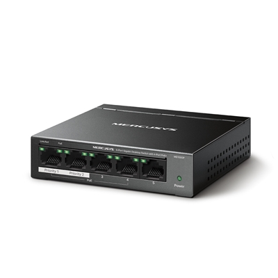 Mercusys MS105GP 5-Port Gigabit Desktop Switch with  4-Port PoE+ image 2